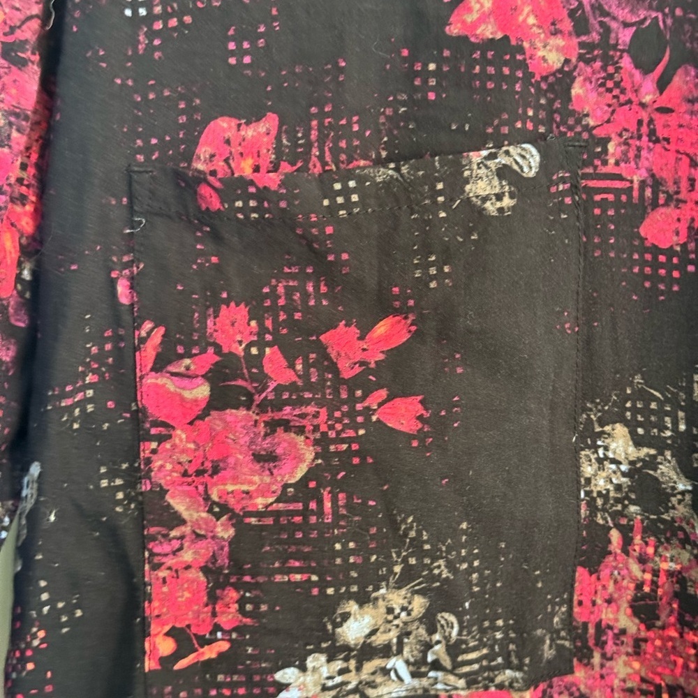 Lole Jesse Floral Black and Pink Women's Top - Picture 7 of 9